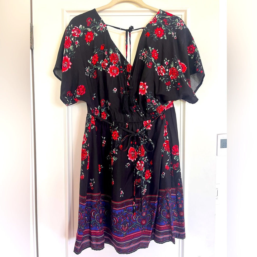 Band of Gypsies black floral dress